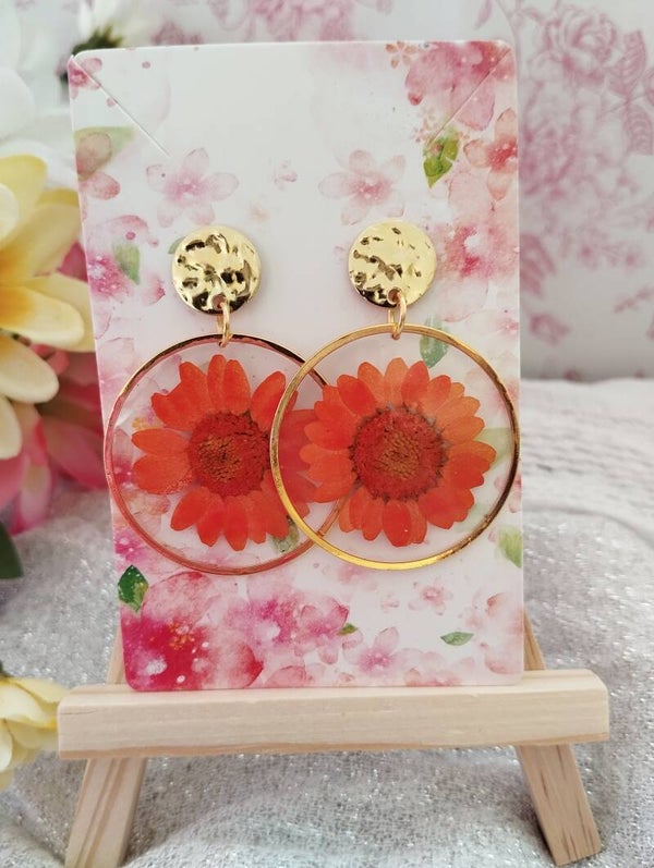 Boucles d'oreilles éclat d'orange