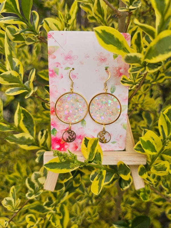 Boucles d'oreilles éclat de verre