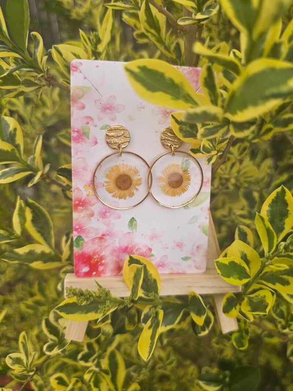 Boucles d'oreilles fleurs d'été