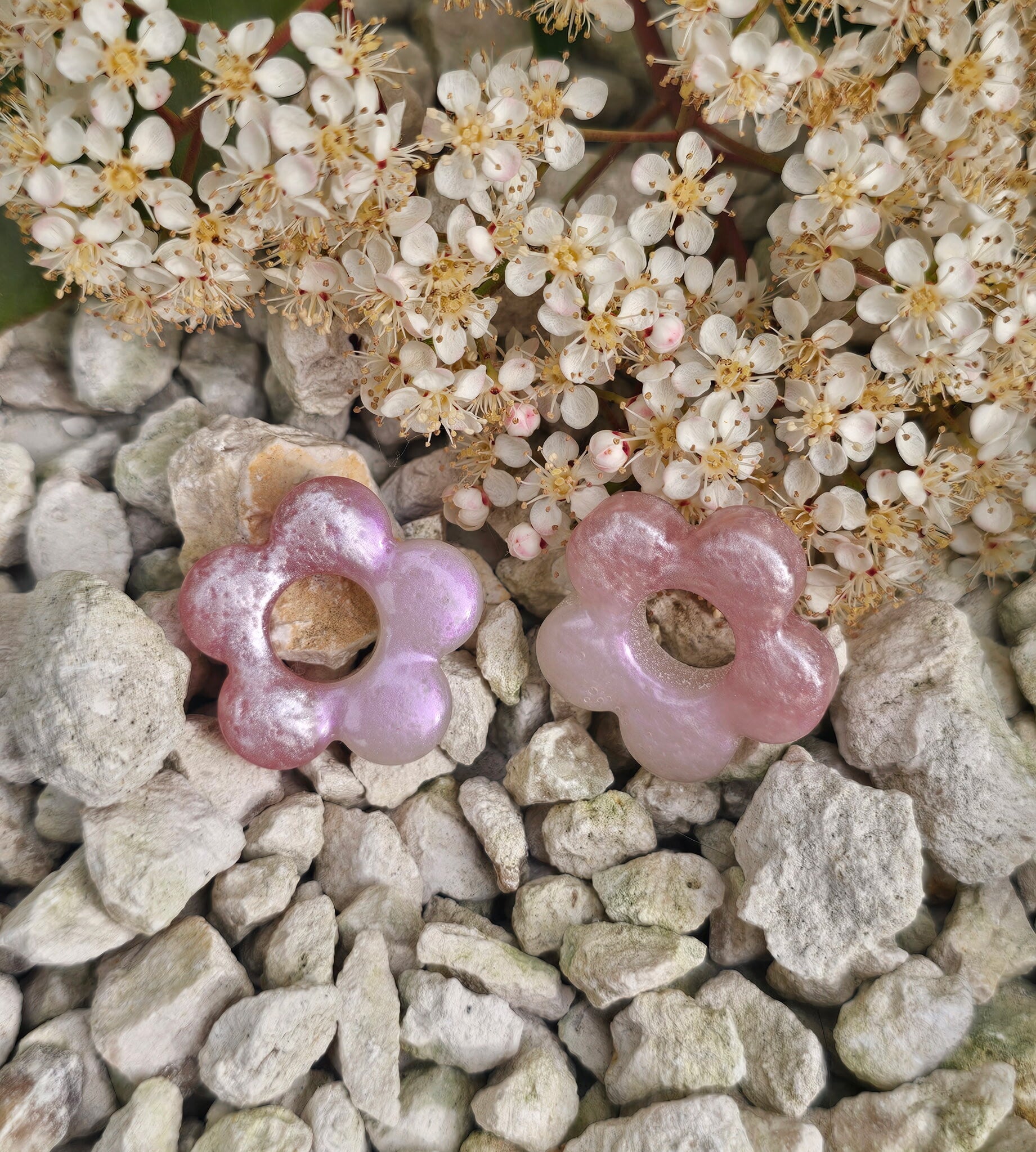 Pampille interchangeable rose poudre