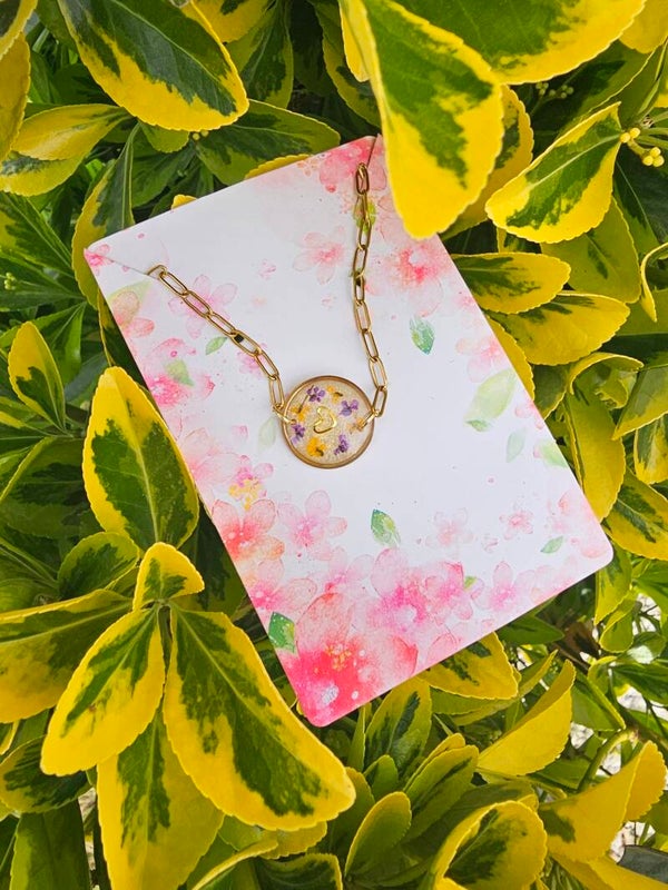 Bracelet coeur de fleurs