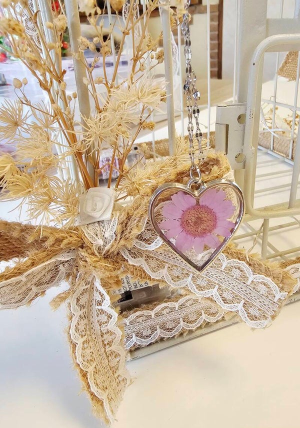 Collier coeur marguerite