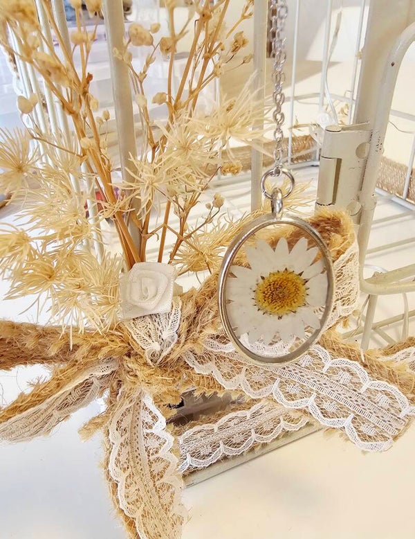 Collier argent marguerite