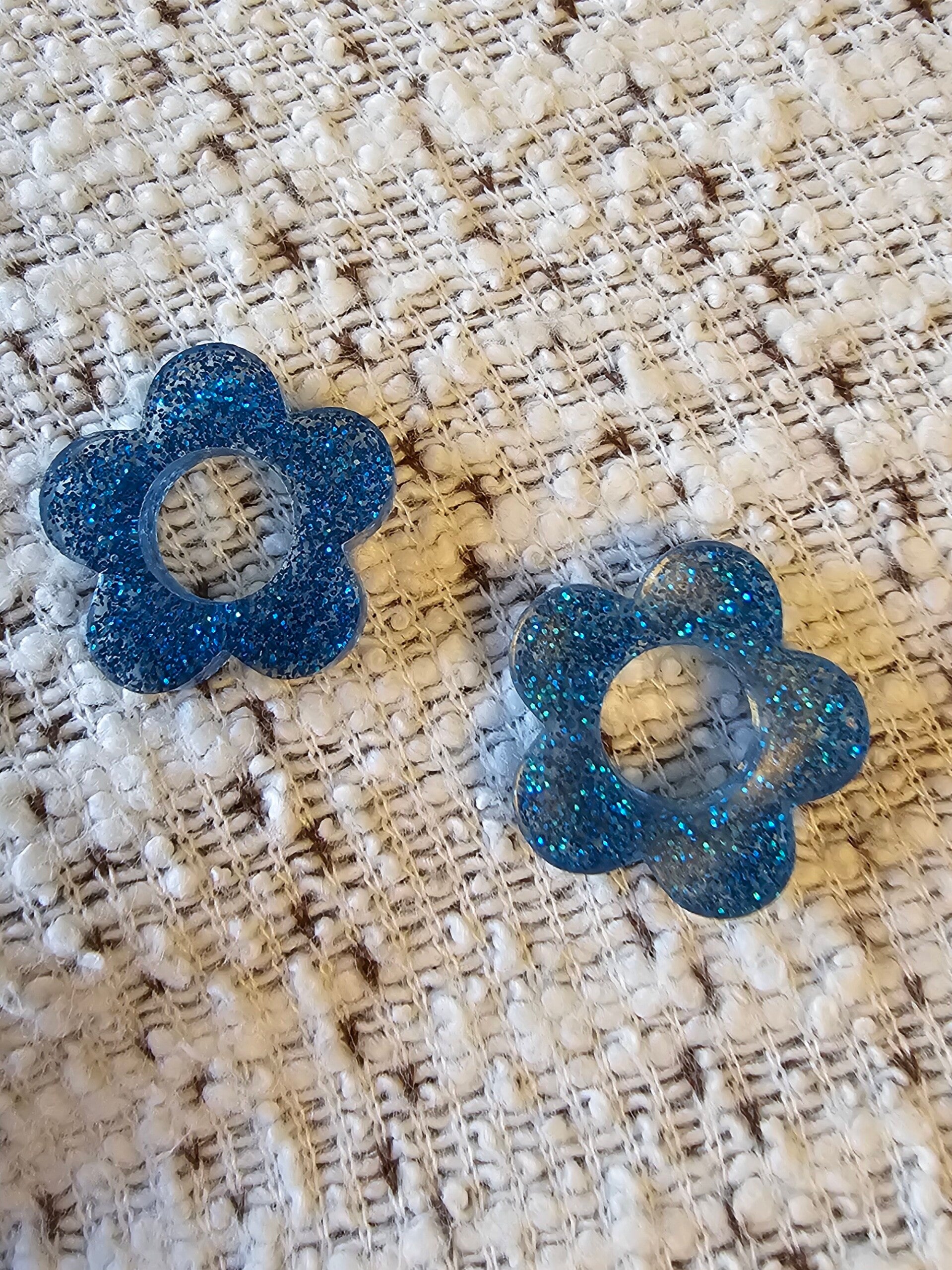 Pampilles bleues paillettes