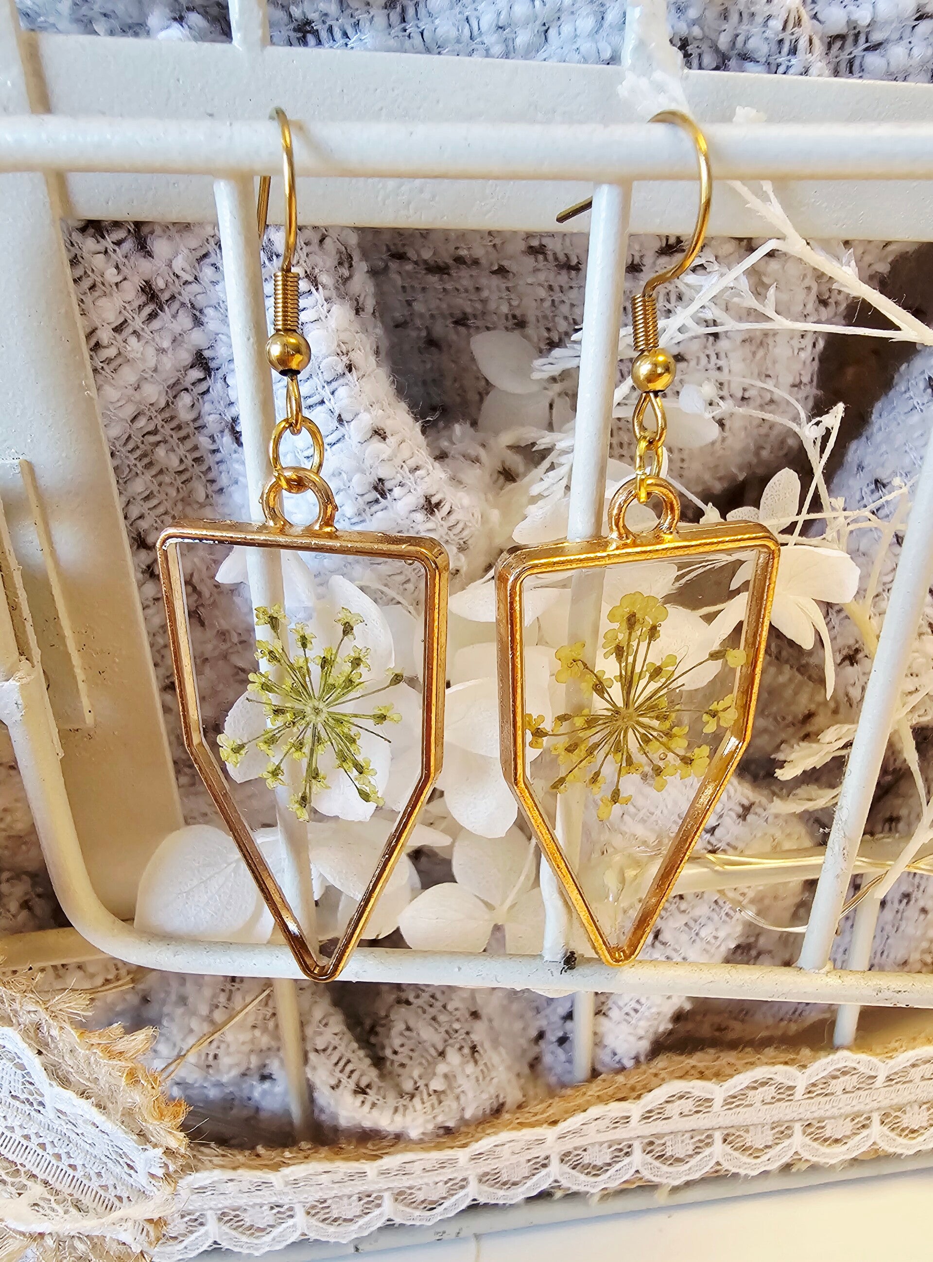 Boucles fleurs jaunes