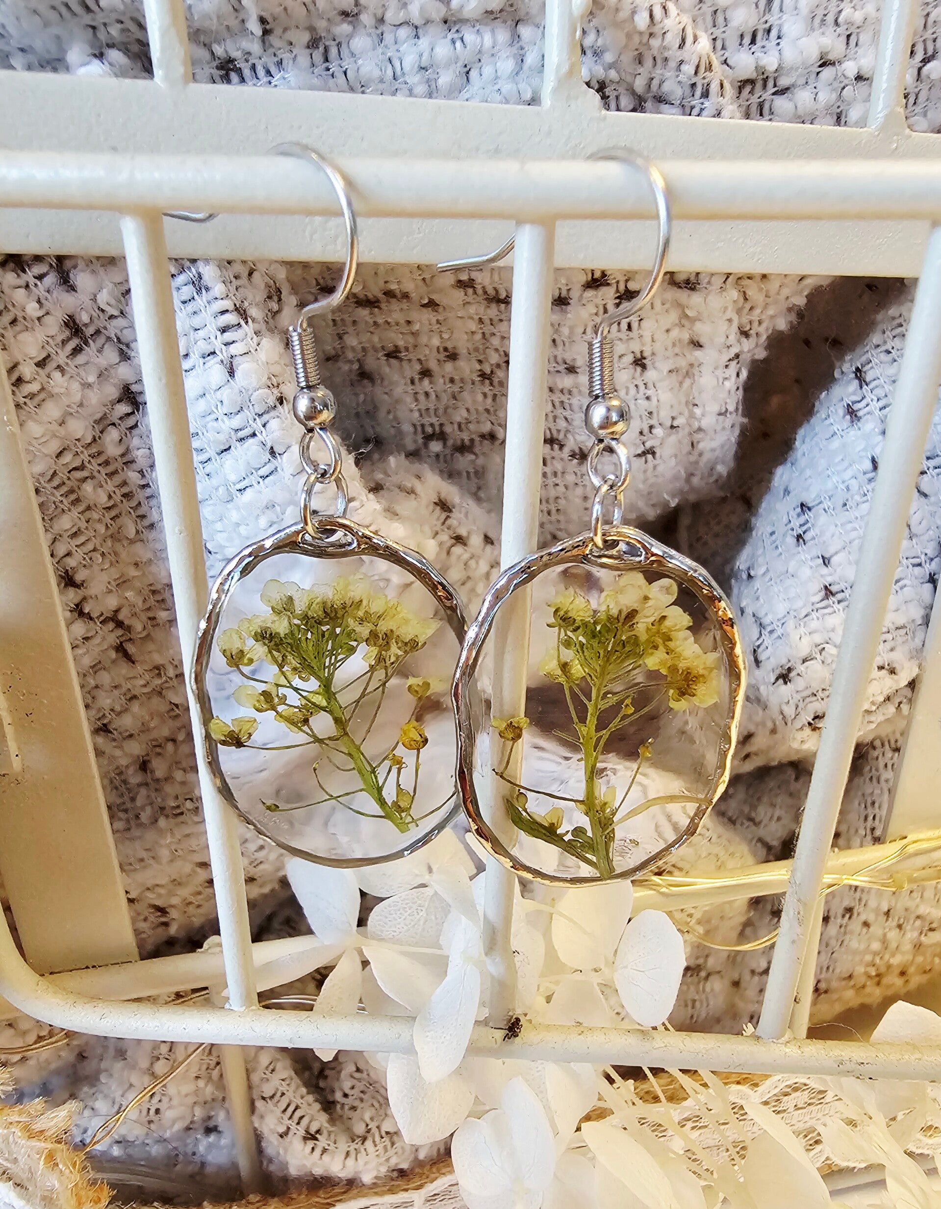 Boucles fleurs jaunes