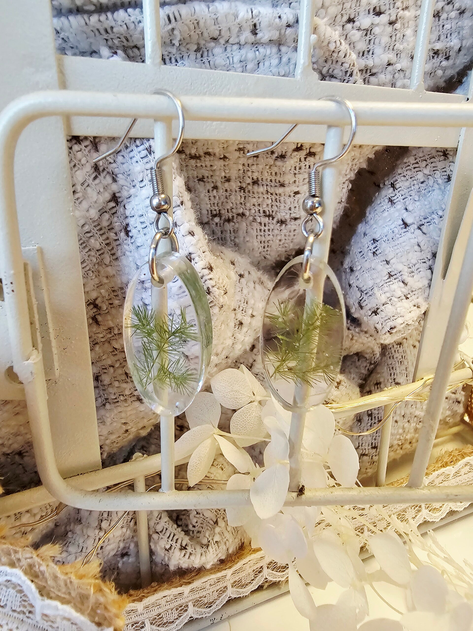 Boucles résines feuillages