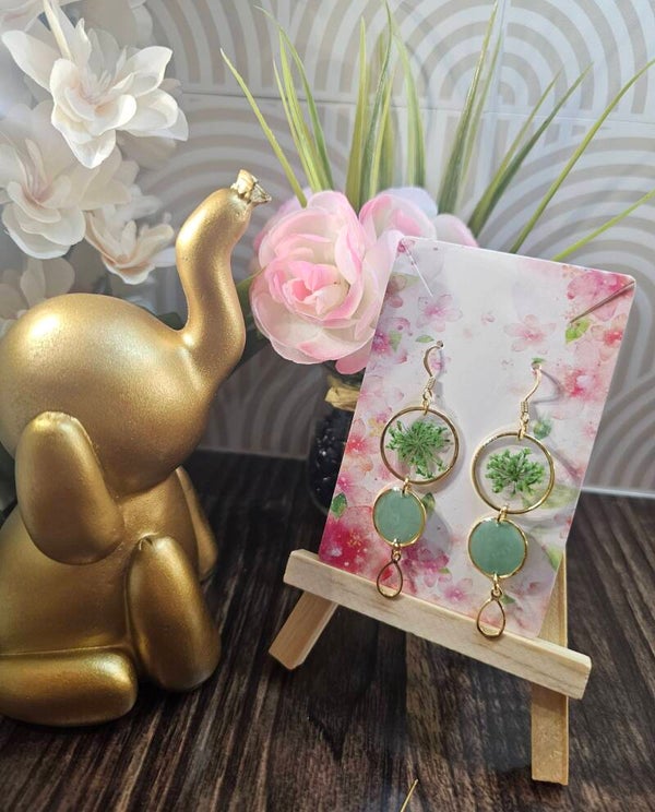 Boucles vert amande