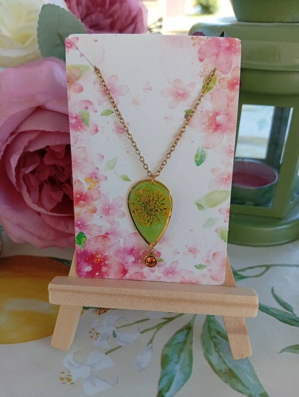 Collier été vert et son éclat de jaune