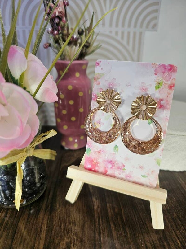 Boucles paillettes dorées