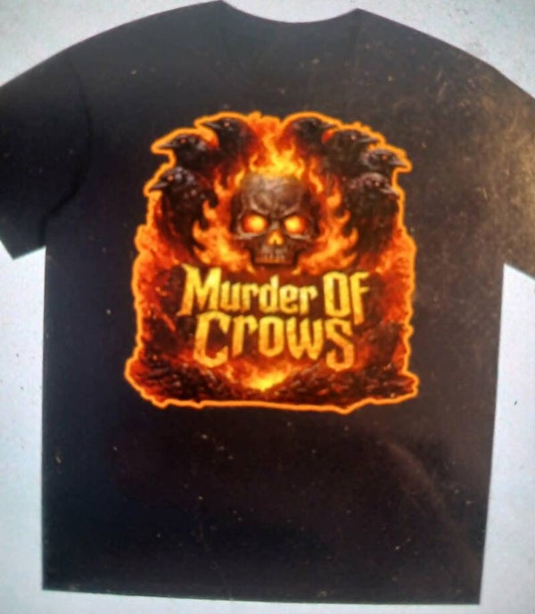 Black t-shirt sizes available M, L, 2XL