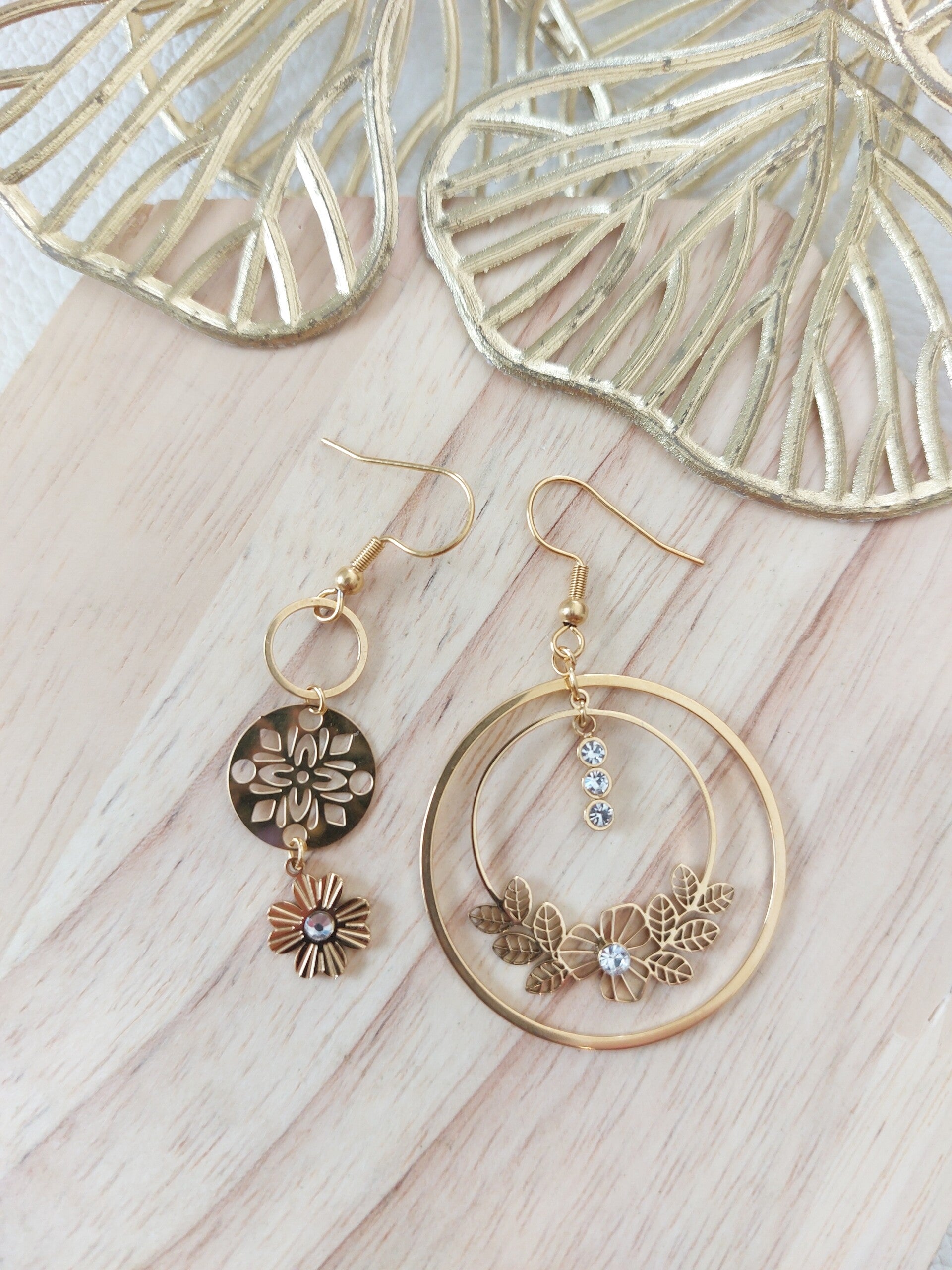 Boucles d’oreilles asymétriques - ACIER