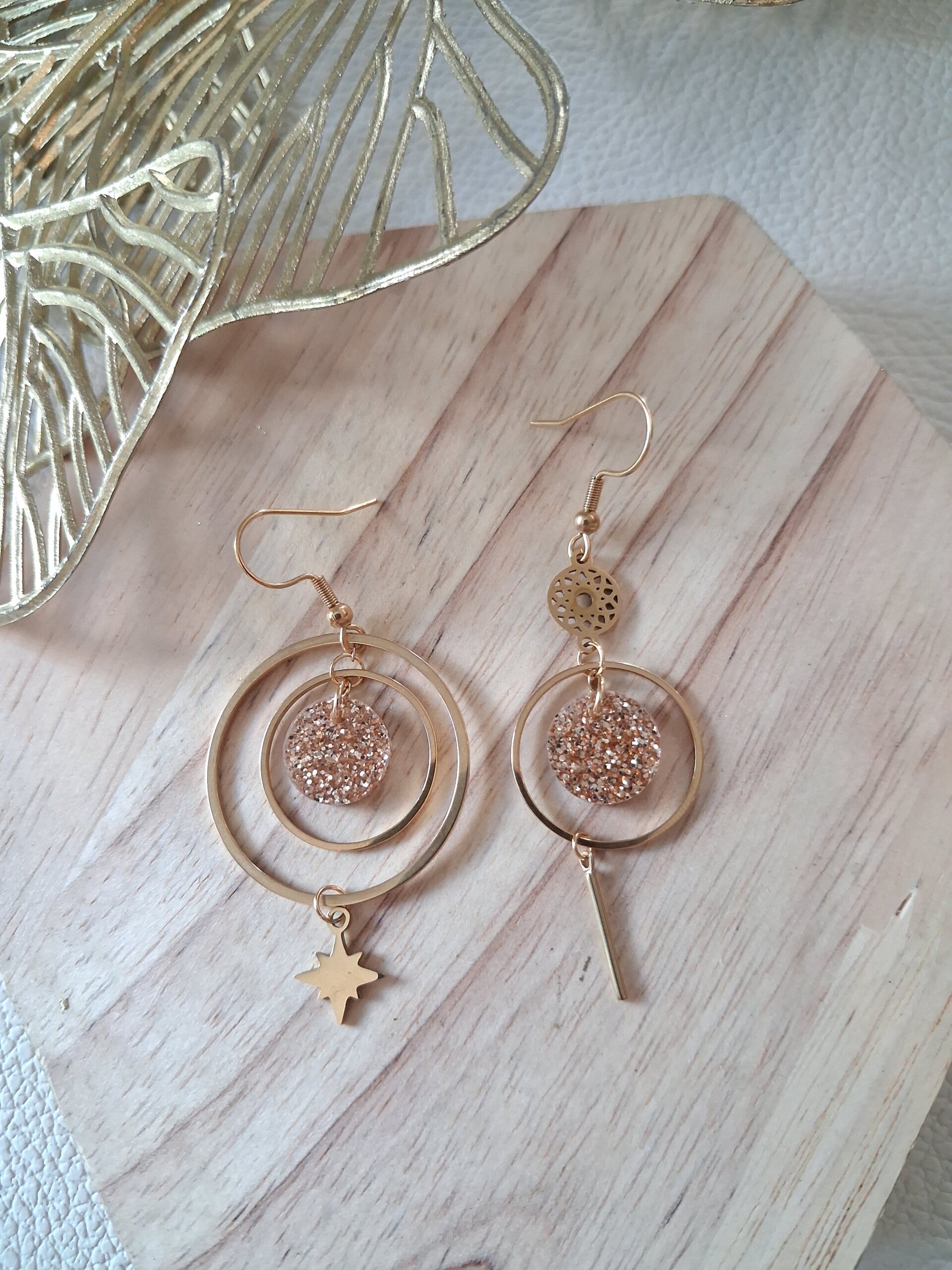 Boucles d’oreilles asymétriques ACIER