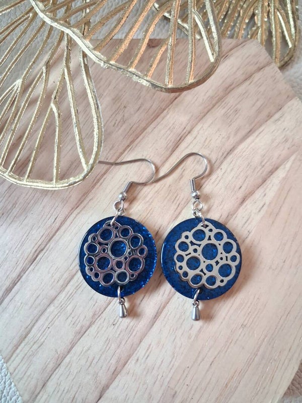 Boucles d’oreilles symétriques - ACIER
