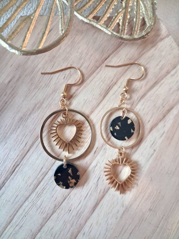 Boucles d’oreilles asymétriques - ACIER
