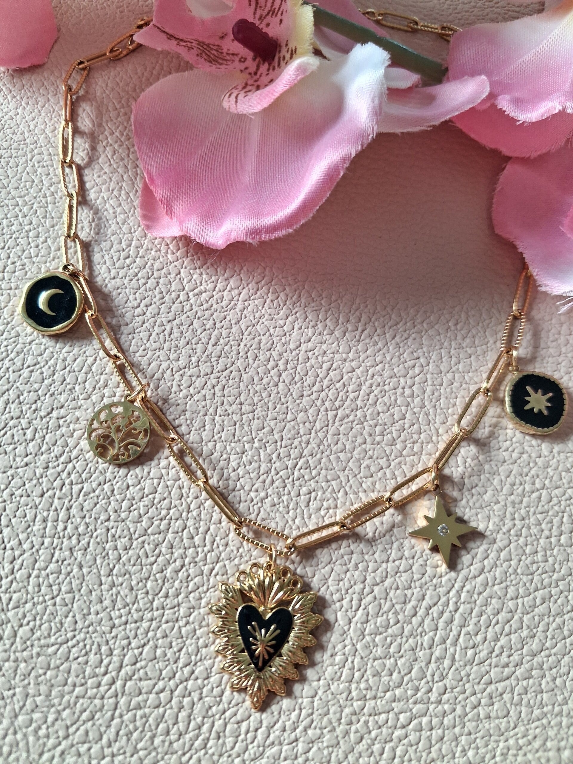 Collier Breloques ACIER