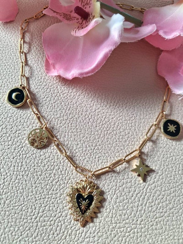 Collier Breloques ACIER