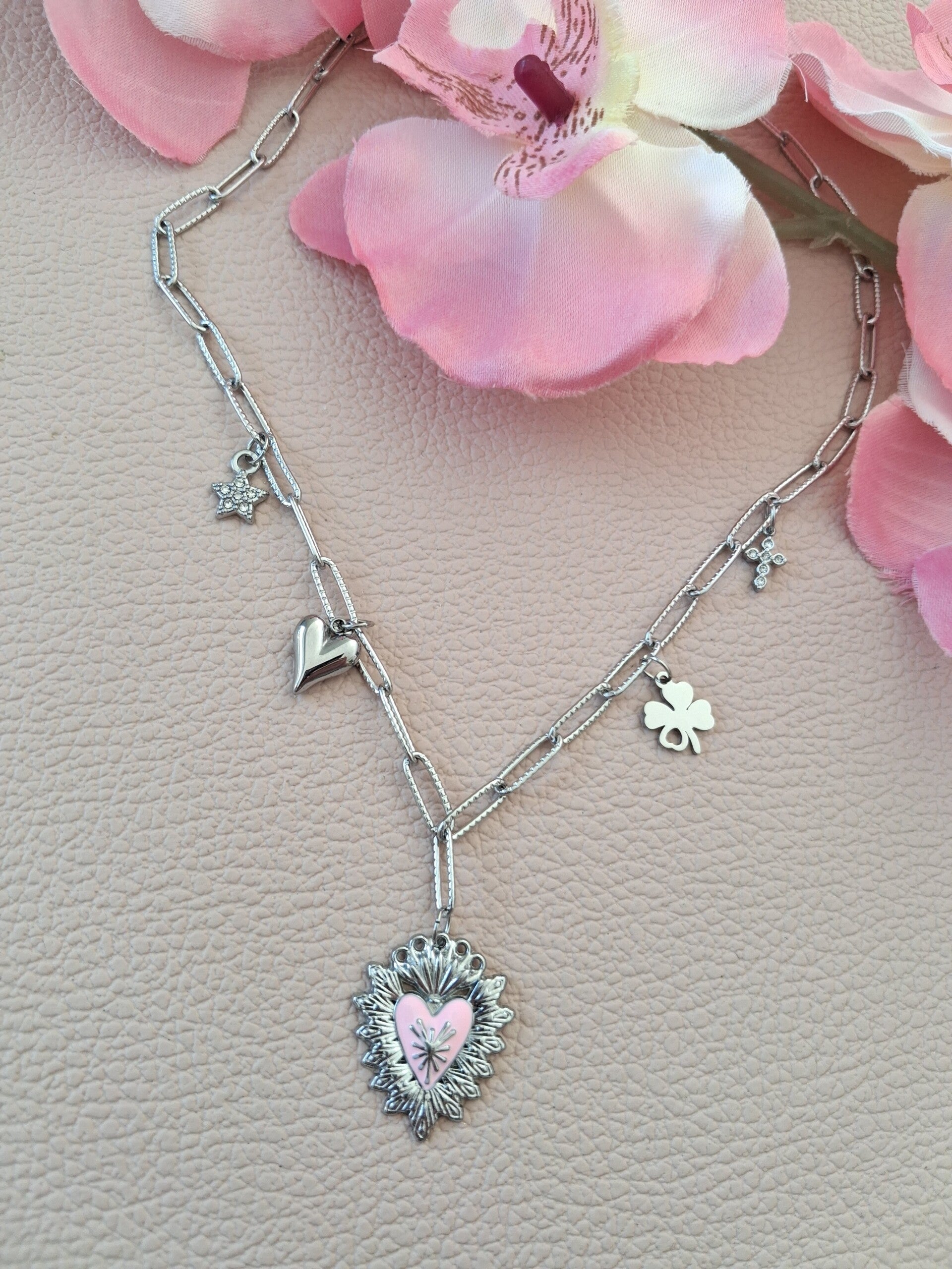 Collier Breloques ACIER