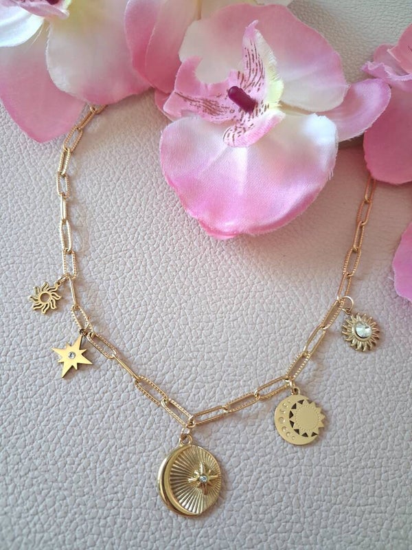 Collier Breloques ACIER