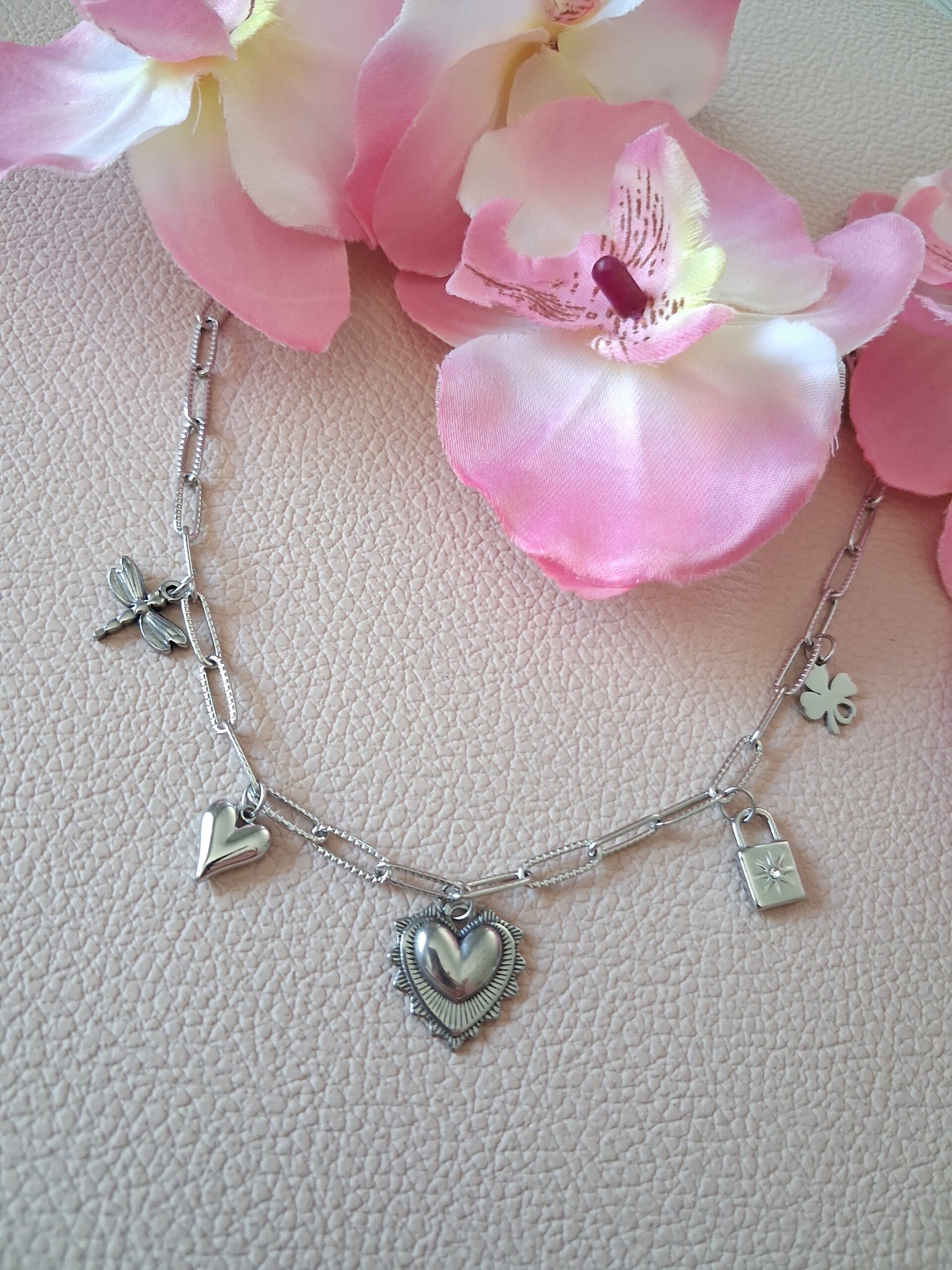 Collier Breloques ACIER