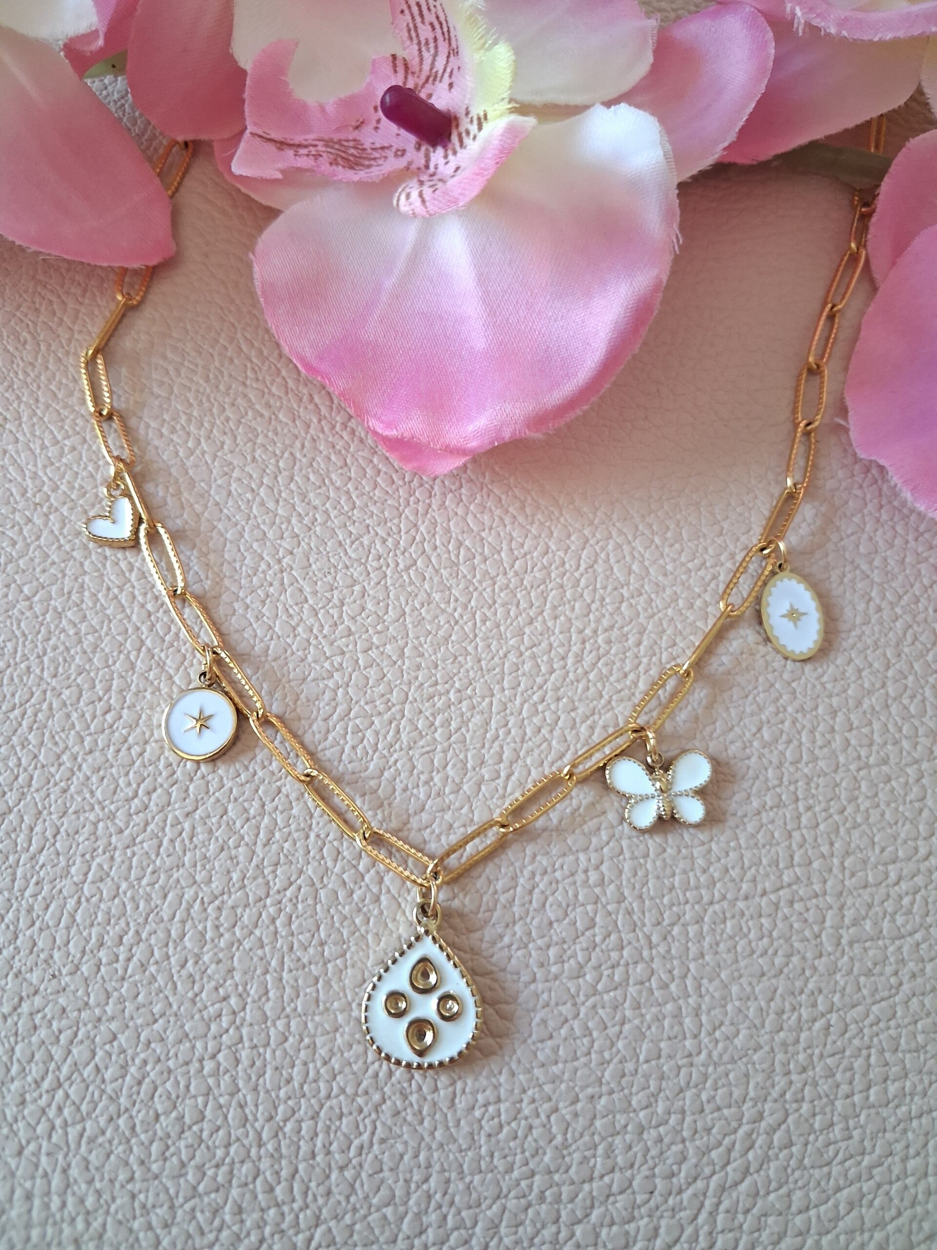 Collier Breloques ACIER