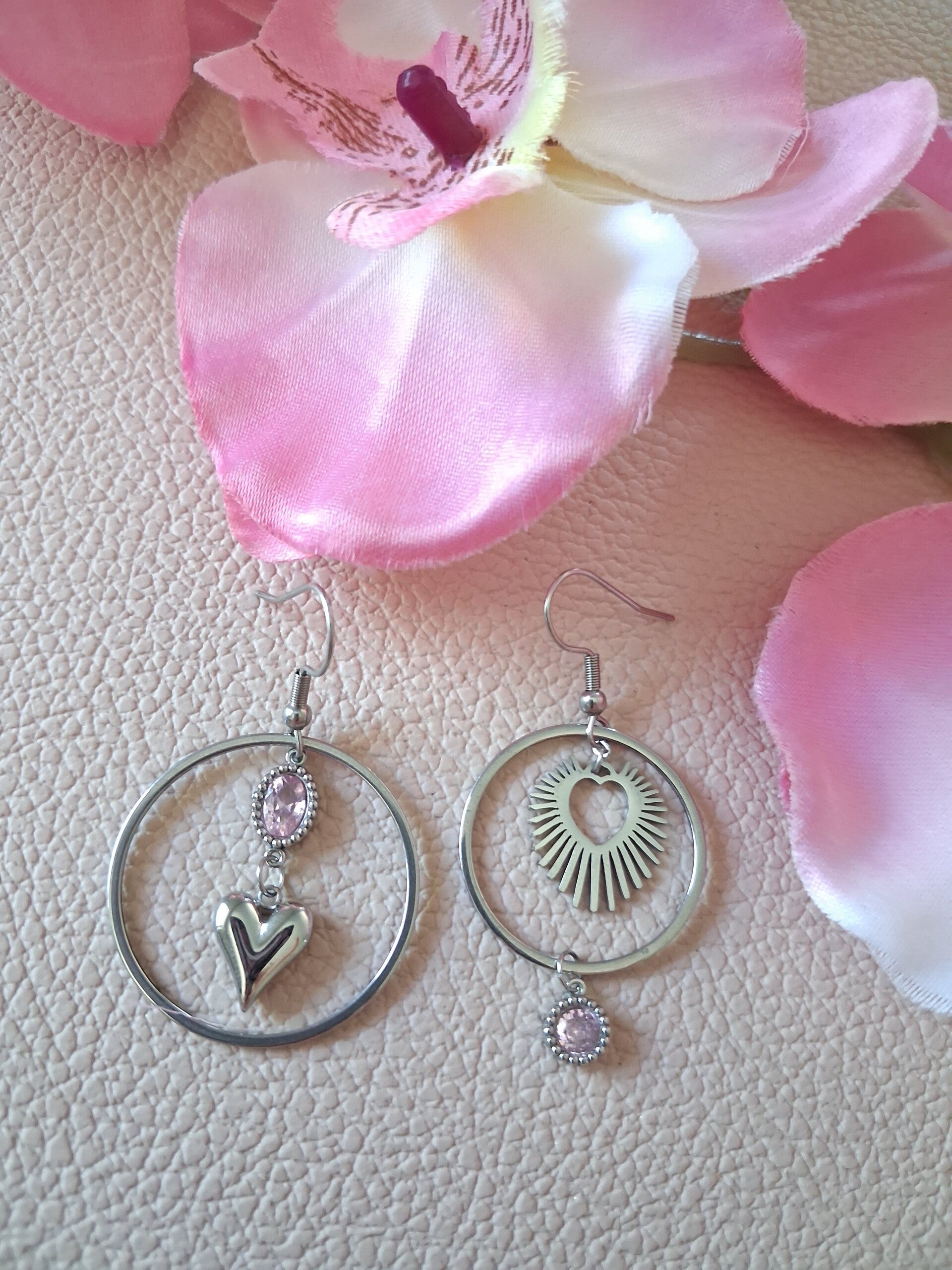 Boucles d’oreilles asymétriques - ACIER
