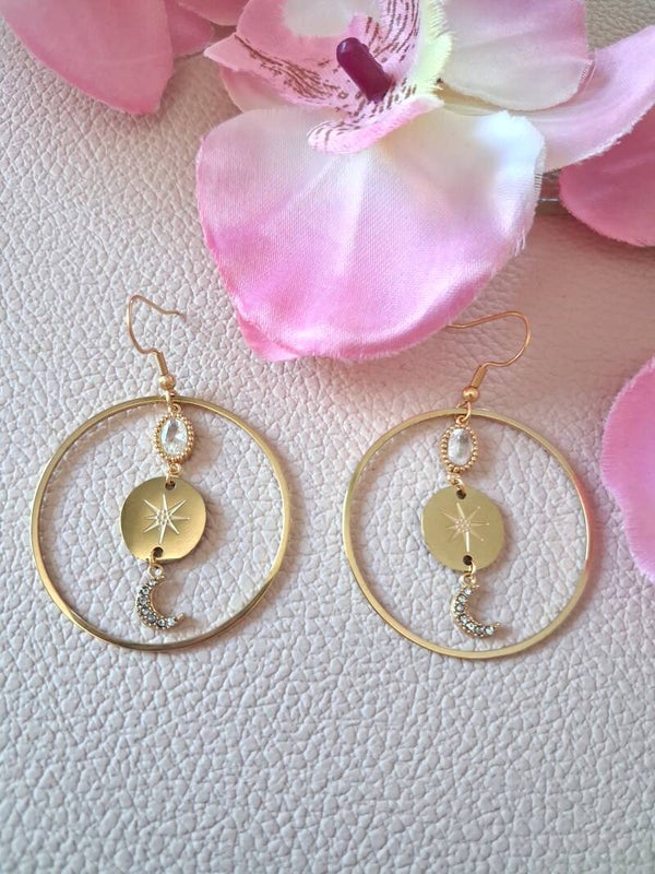 Boucles d’oreilles symétriques - ACIER