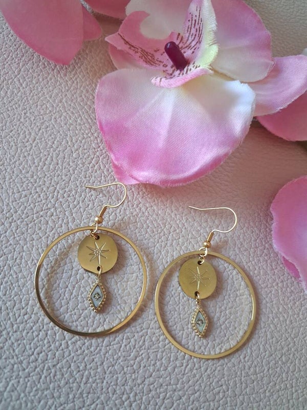 Boucles d’oreilles symétriques - ACIER
