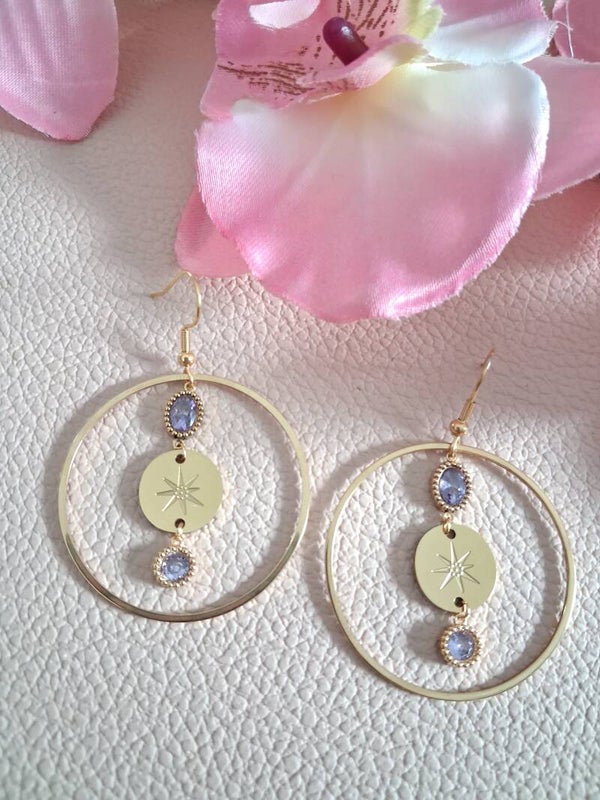 Boucles d’oreilles symétriques - ACIER