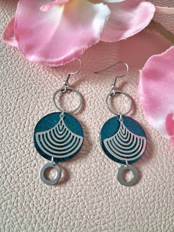 Boucles d’oreilles symétriques - ACIER