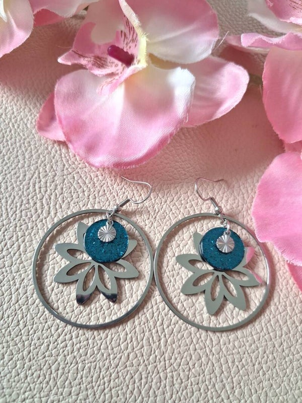 Boucles d’oreilles symétriques - ACIER