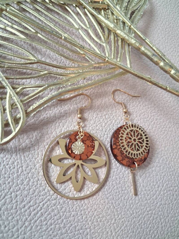 Boucles d’oreilles asymétriques ACIER