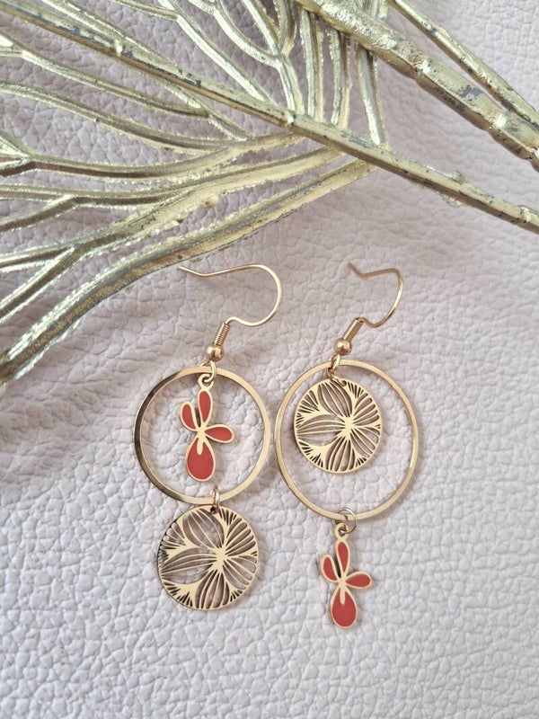 Boucles d’oreilles asymétriques ACIER