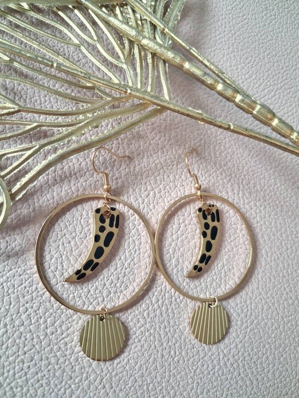 Boucles d’oreilles symétriques ACIER