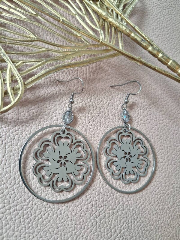 Boucles d’oreilles symétriques ACIER