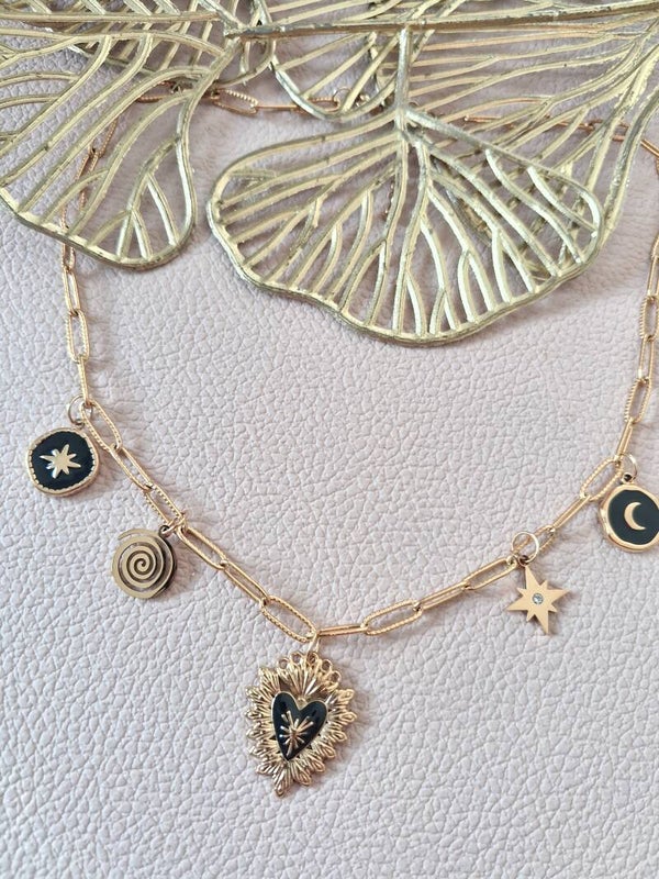 Collier Breloques ACIER