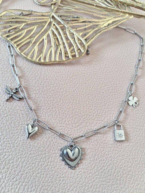Collier Breloques ACIER