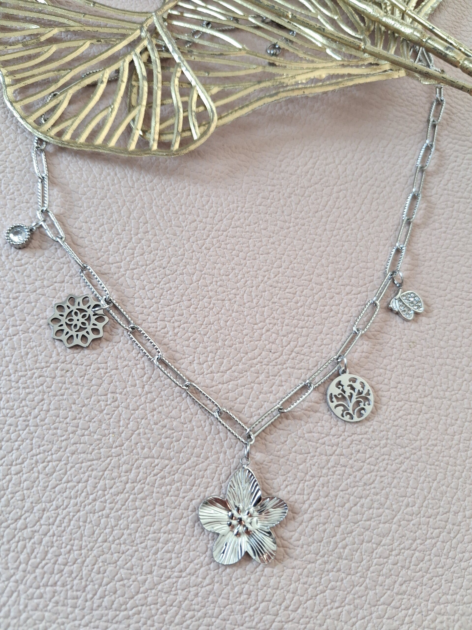 Collier Breloques ACIER
