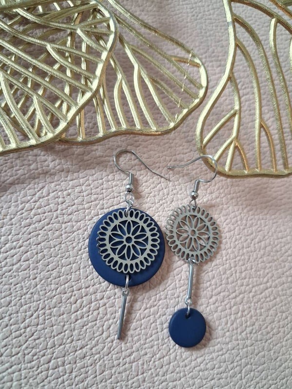 Boucles d’oreilles asymétriques ACIER