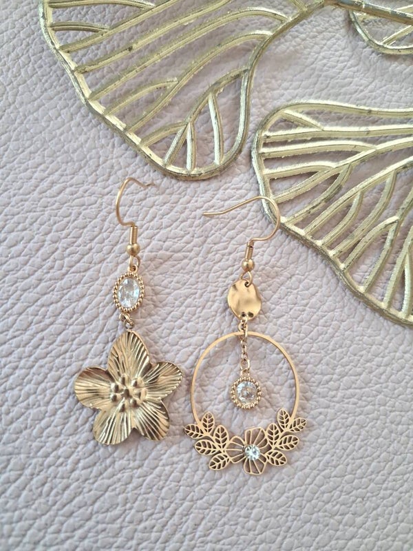 Boucles d’oreilles asymétriques ACIER