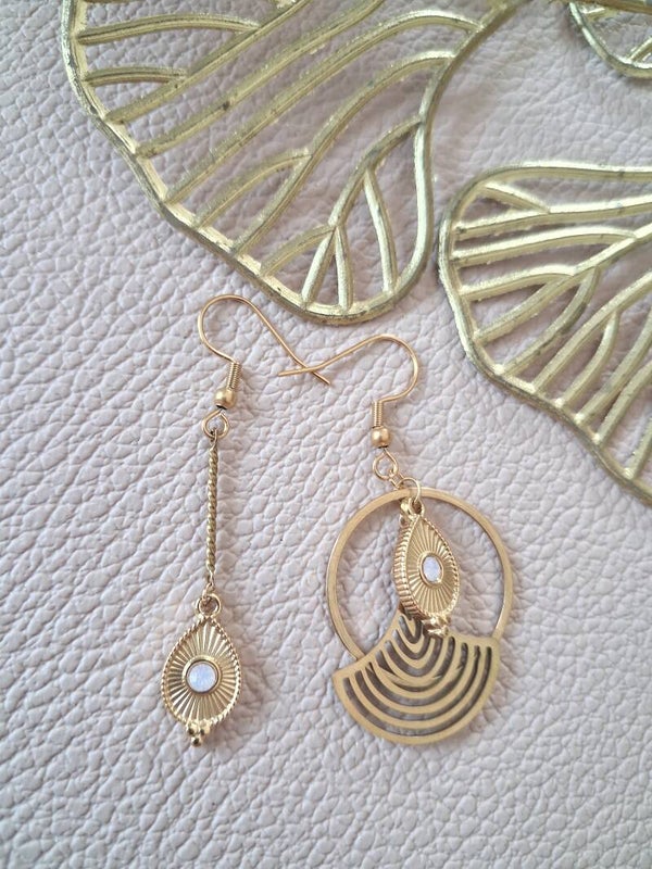 Boucles d’oreilles asymétriques ACIER