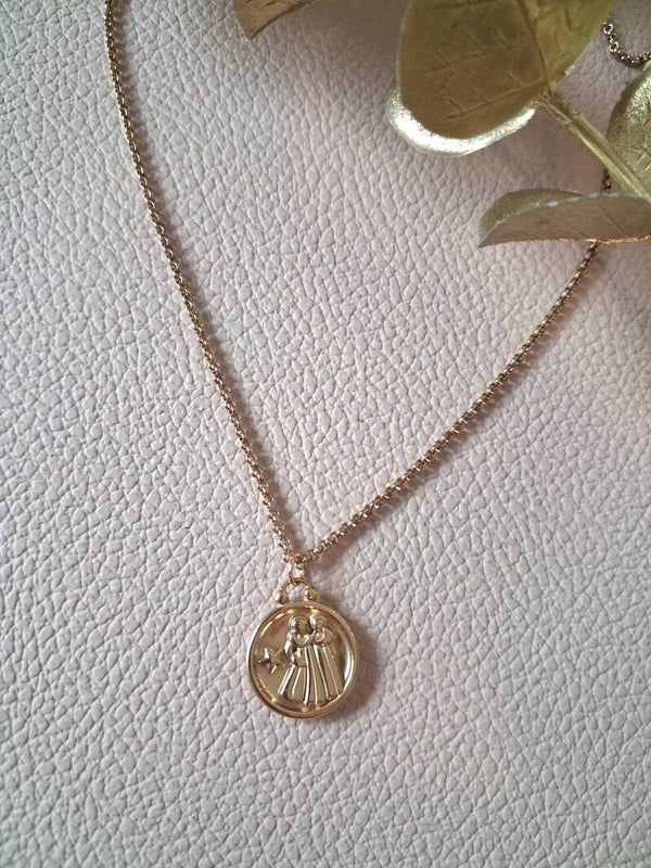 Collier Gémeaux recto-verso ACIER