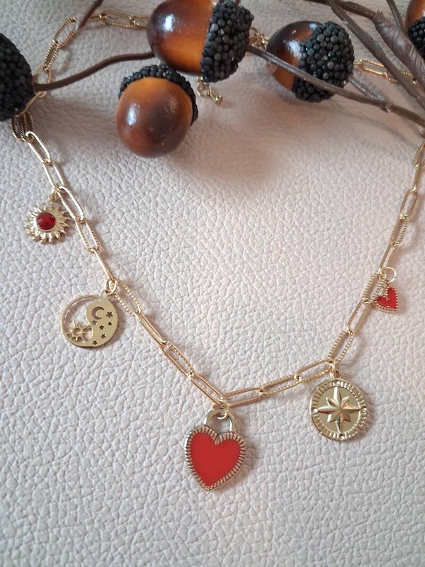 Collier Breloques ACIER