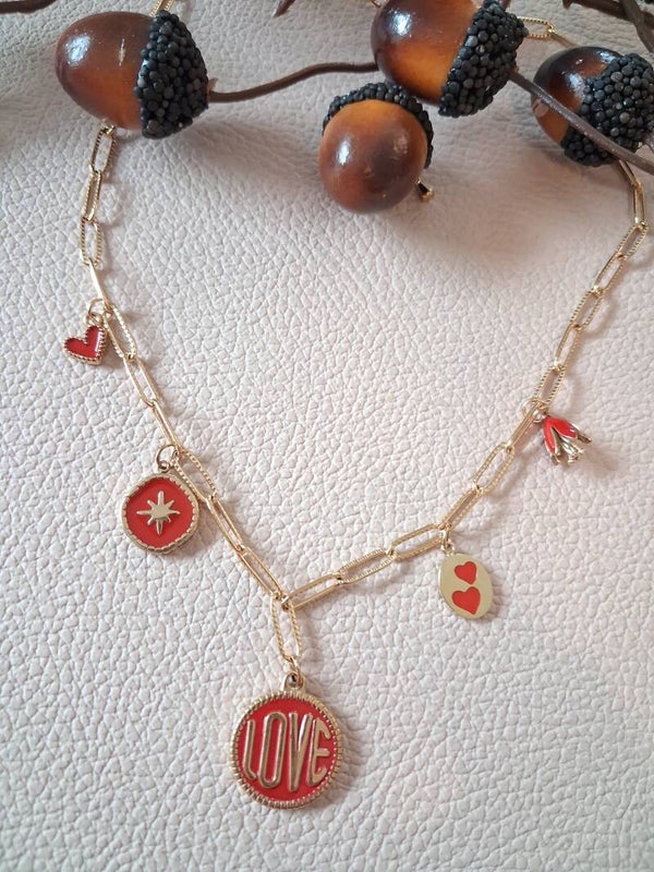 Collier Breloques ACIER
