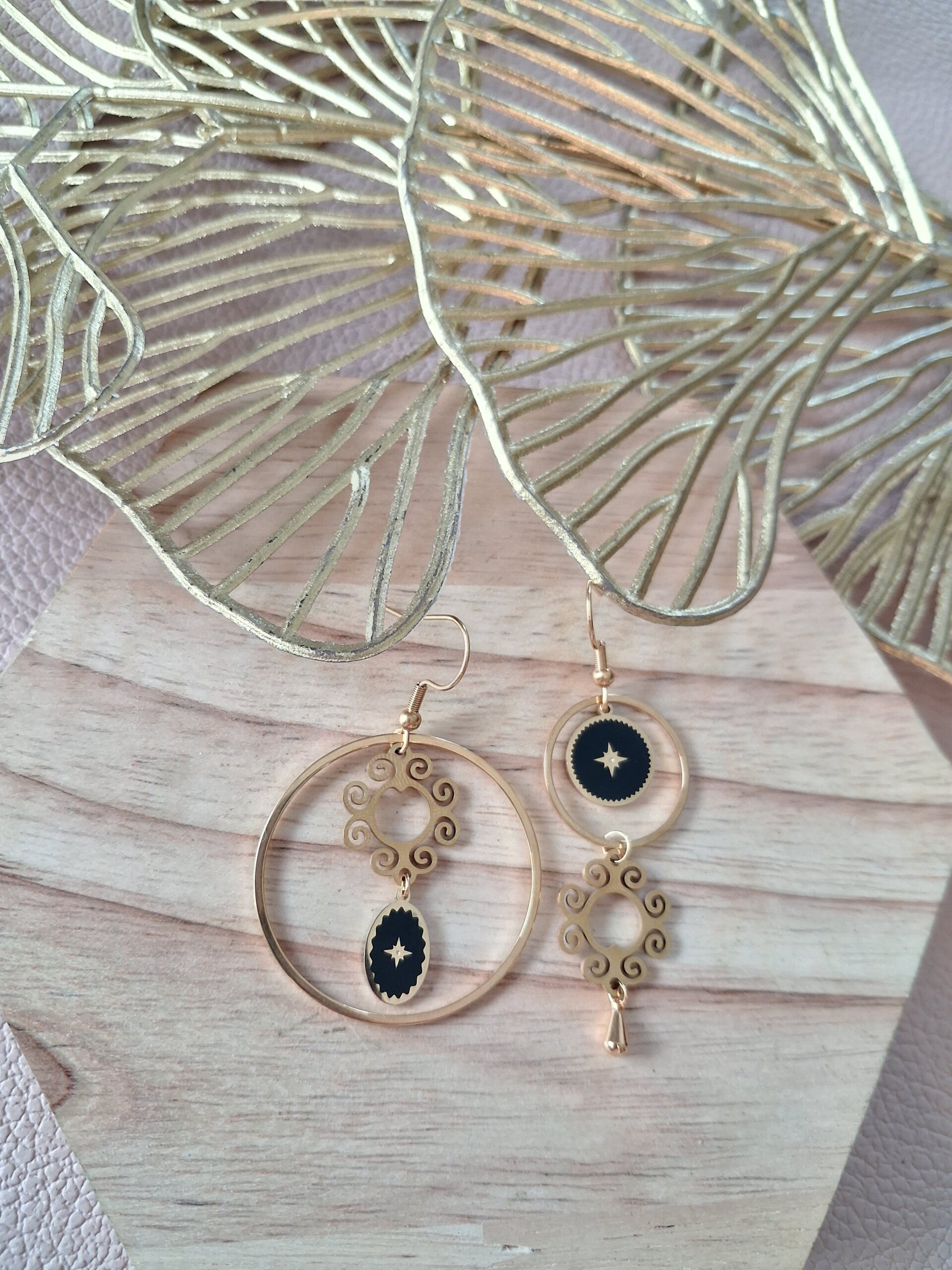 Boucles d’oreilles asymétriques - ACIER