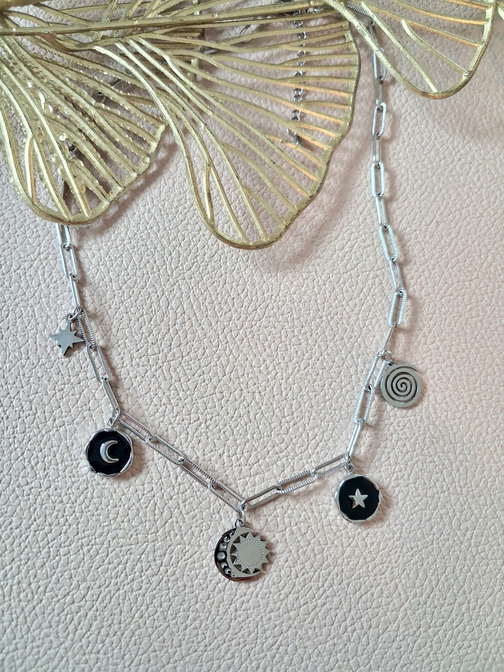 Collier Breloques ACIER