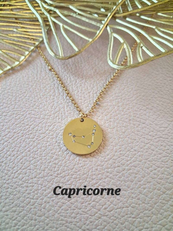 Collier Constellation Acier Capricorne