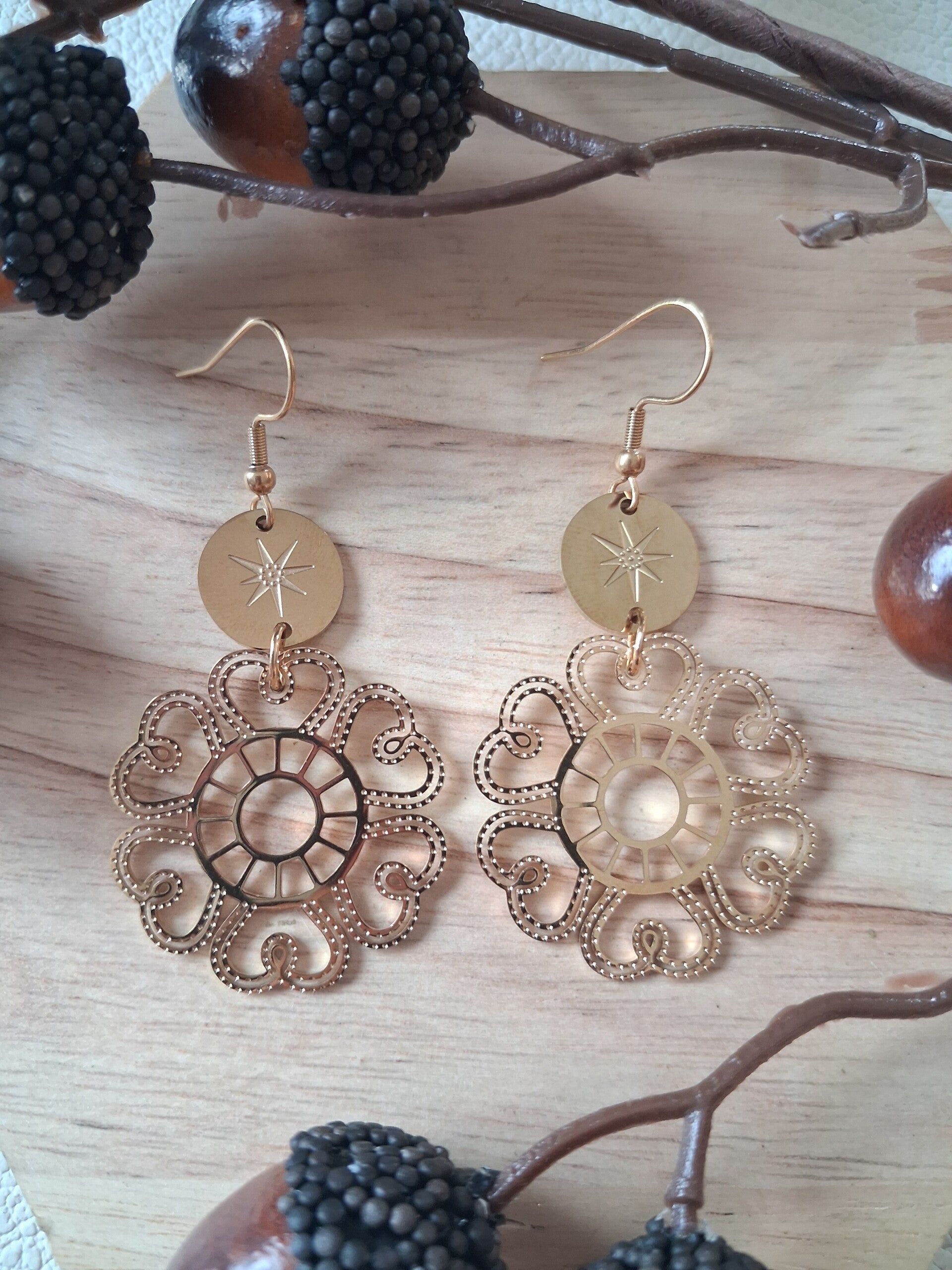 Boucles d’oreilles symétriques - ACIER