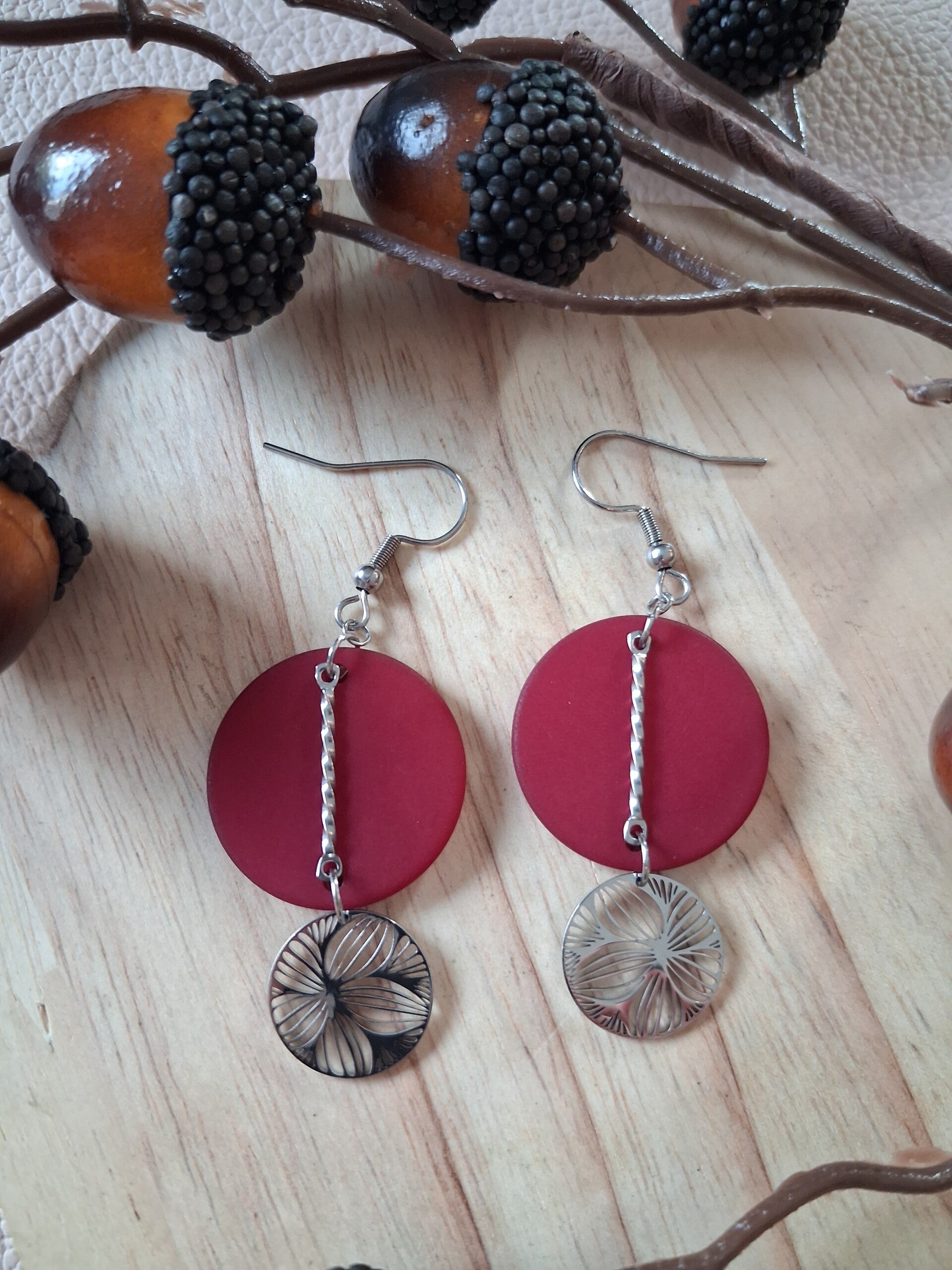 Boucles d’oreilles symétriques - ACIER