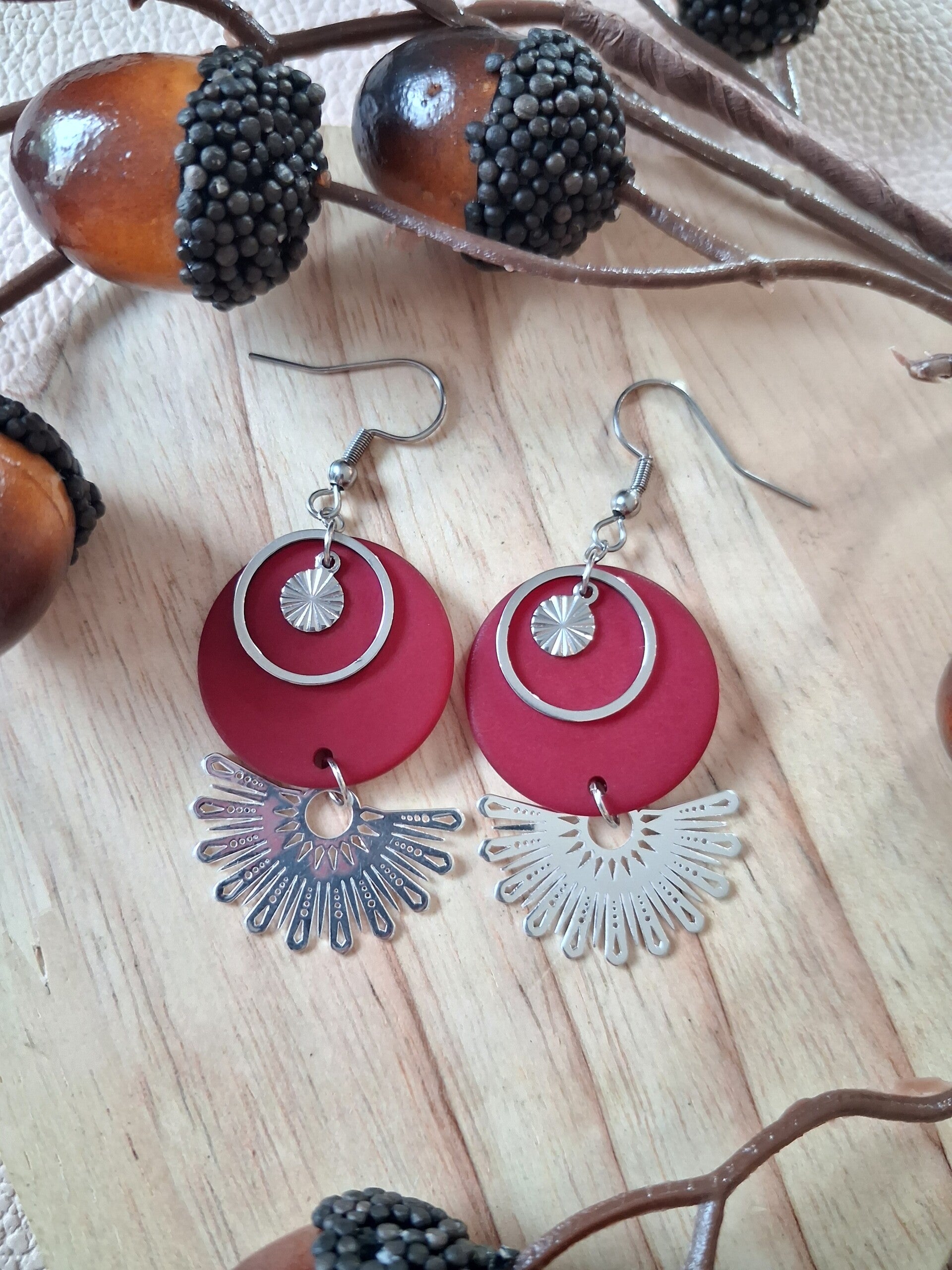 Boucles d’oreilles symétriques - ACIER